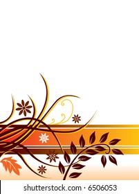 An abstract floral grunge background with space fro text