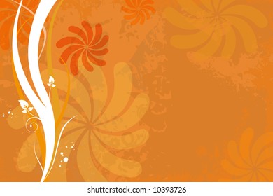 Abstract floral grunge background-vector file