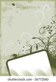 abstract floral grunge sample banners with place for your text.