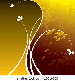 An abstract floral grunge vector background with space for text