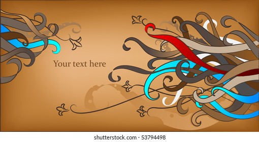 Abstract floral grunge vector background