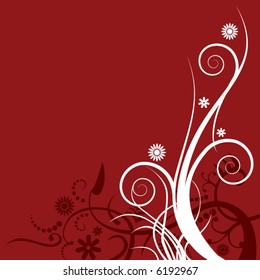 An abstract floral grunge vector background with space for text