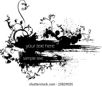abstract floral grungy background vector