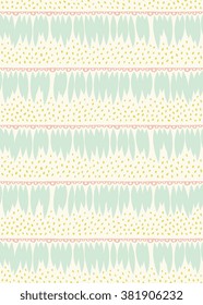 Abstract floral hand drawn seamless pattern. Seamless texture can be used for wallpapers, pattern fills, web page backgrounds, surface textures, brochures and cards design.  Vector illustration.