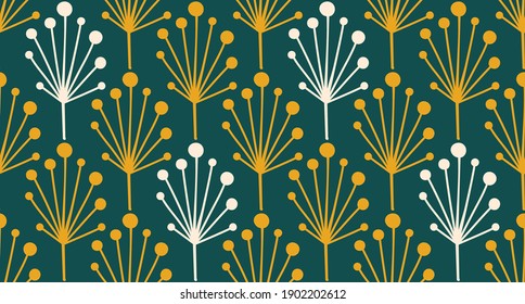 Abstract floral. Hand drawn vector stock. Seamless pattern with repeating tiles. Modern stylish abstract texture.