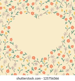 Abstract floral heart