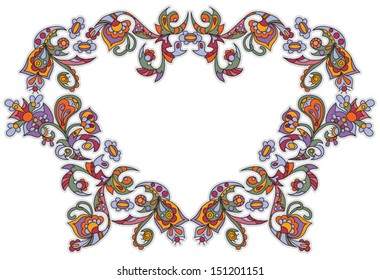 Abstract floral heart 