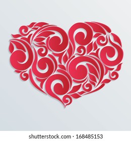 abstract floral heart