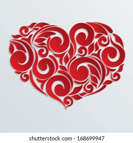 abstract floral heart