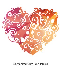 Abstract floral heart