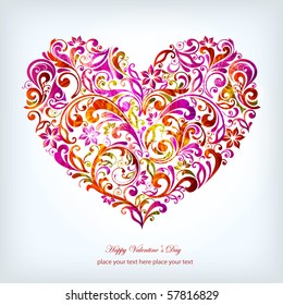 abstract floral heart