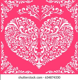 abstract floral heart