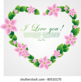 abstract floral  heart