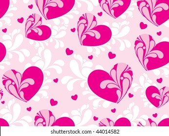 abstract floral heart with creative artwork background