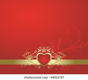 abstract floral heart with place for your text