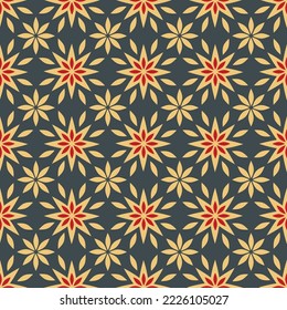 Abstract floral holiday seamless pattern. Floral ornamental texture. Artistic mosaic background 