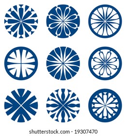 abstrakter Blumensymbol