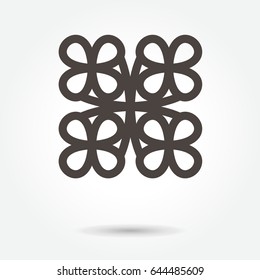 abstract floral 
 icon. sign design vector. illustration. on white background. logo