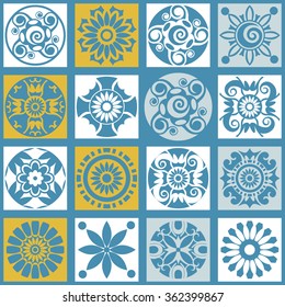 iconos florales abstractos, elementos de diseño vectorial
