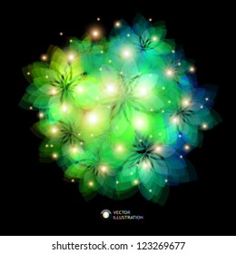 Abstract floral illustration.