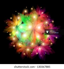 Abstract floral illustration.