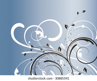 Abstract floral illustration for design.