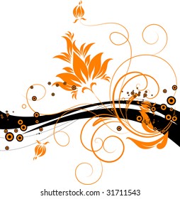 Abstract floral illustration for design.