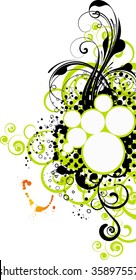 Abstract floral illustration for design.