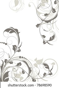 Abstract floral illustration for design.