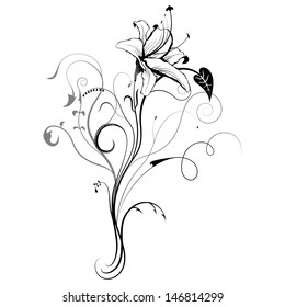 Abstract floral illustration for design. Vector illustration