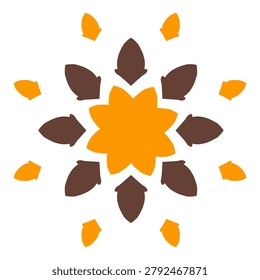 abstract floral illustration in eart tones