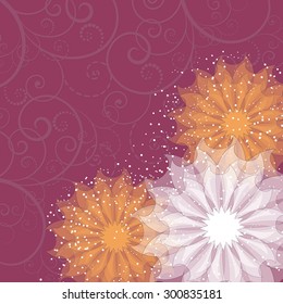 abstract floral illustration greeting card