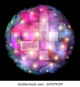 Abstract floral illustration. Vector background. 