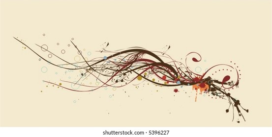 abstract floral illustration,vector