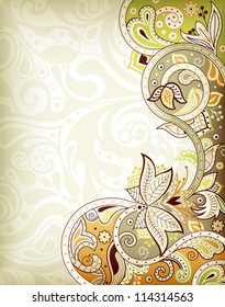 Abstract Floral in Indian Style