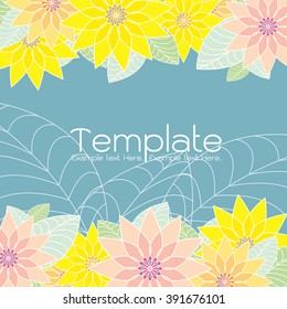 Abstract floral invitation cards. Stock vector set of brochures in vintage style. Vector design templates vintage frames and backgrounds. Use for printed materials, signs, elements, web sites, cards
