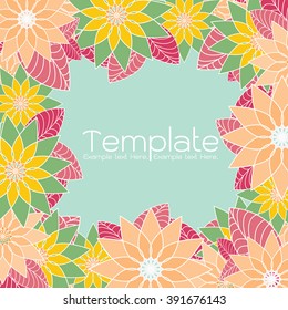 Abstract floral invitation cards. Stock vector set of brochures in vintage style. Vector design templates vintage frames and backgrounds. Use for printed materials, signs, elements, web sites, cards