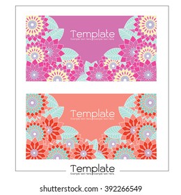 Abstract floral invitation cards. Stock vector set of brochures in vintage style. Vector design templates vintage frames and backgrounds. Use for printed materials, signs, elements, web sites, cards
