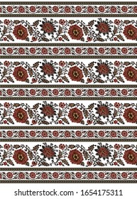 Abstraktes, florales, isoliertes Grenzmuster