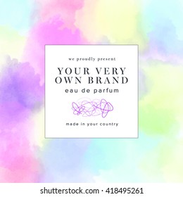abstract floral label