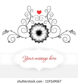 Abstract floral label background.