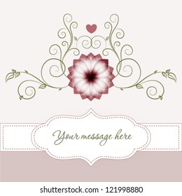 Abstract floral label background.