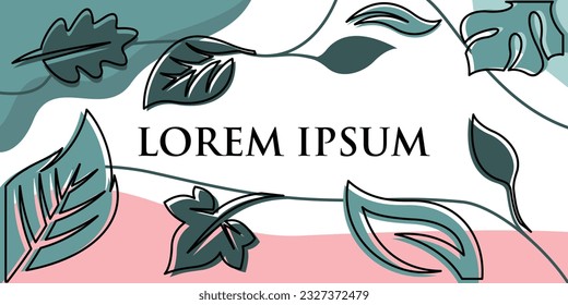 Abstract floral Leaf Nature template background, Decorative beauty elegant illustration for design
