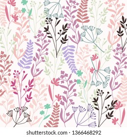 abstract floral and leaf pattern background