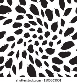 Abstract floral leaves background pattern design.