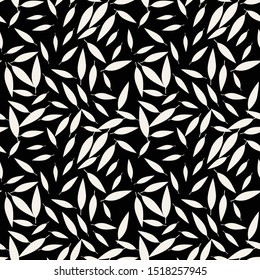 Abstract floral leaves background pattern design.