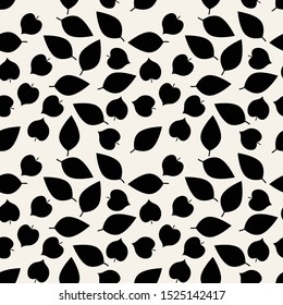 Abstract floral leaves background pattern print.