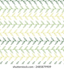 Abstract floral leaves vector seamless pattern.