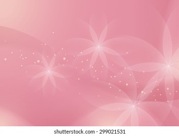 Abstract Floral Light Pink Background for Design, Vector Illustration