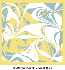 Abstract floral lines shape design. Inspired by plant, leaves. can be utilized for a variety of purpose. including background, wall art, fashion, wallpaper, interior, decorative, textile, and more